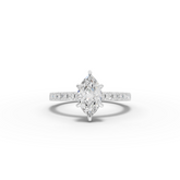 1.39 Ct Marquise Solitaire With U-Prong Band Ring 1 Ct Center