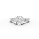 2.48 Ct Round Solitaire Pavé Engagement Ring