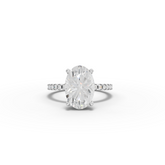3.33 Ct Oval Hidden Halo Pavé Ring
