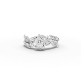 1.31 Ct Nature Inspired Cushion Diamond Vine Engagement Ring