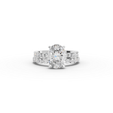 2.88 Ct Oval Solitaire with Matching Pavé Band Set
