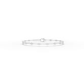 0.12 Ct Bezel Set Station Chain Bracelet
