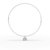 10.42 Ct Oval Solitaire Pendant Collar Necklace