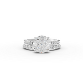 3.38 Ct Round Solitaire Lab Grown Diamond Ring Set