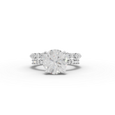 3.88 Ct Round Solitaire Lab Grown Diamond Ring Set