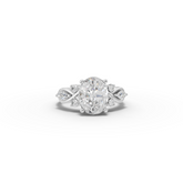 2.30 Ct Oval Solitaire With Side Stone Engagement Ring