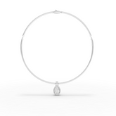 3.00 Ct Pear Lab Grown Diamond Drop Pendant Necklace