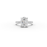 2.19 Ct Oval Hidden Halo Lab Grown Diamond Ring