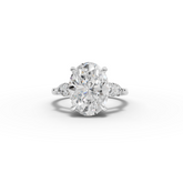 4.36 Ct Oval Three Stone Lab Grown Diamond Ring
