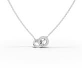 0.28 Ct Interlocking Circle Lab Grown Diamond Pendant Necklace