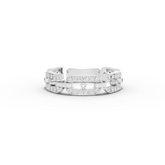 0.50 Ct Pavé Cuban Link Lab Grown Diamond Ring