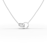 0.20 Ct Interlocking Circle Lab Grown Diamond Pendant Necklace