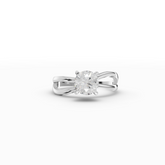 1 Ct Round Twist Shank Lab Grown Diamond Ring