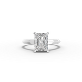 2.06 Ct Radiant Solitaire Hidden Halo Lab Diamond Ring