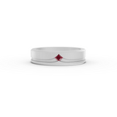 0.05 Ct Princess Flush Set Lab Diamond Wedding Band