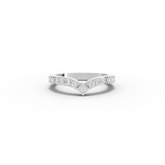 0.47 Ct Princess V-Shaped Lab Diamond Wedding Band