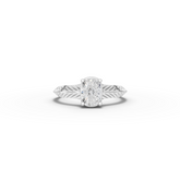1.00 Ct Cushion Diamond Solitaire Band Ring
