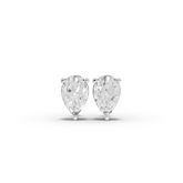 1.50 Ct Each Pear Lab Diamond Solitaire Stud
