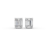 1.50 Ct Each Emerald Lab Diamond Solitaire Stud