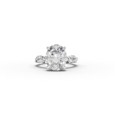 2.19 Ct Oval Lab Diamond Infinity Pavé Engagement Ring