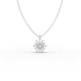1.78 Ct Marquise Floral Lab Diamond Pendant Necklace