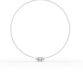 4.41 Ct Emerald Solitaire Bezel Lab Diamond Necklace