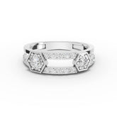 0.57 Ct Hexagon Geometric Lab Diamond Eternity Band