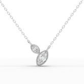 Marquise-Cut Lab-Grown Diamond Bezel Drop Pendant Necklace