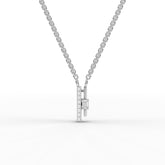 Lab-Grown Diamond Emerald-Cut Accent Vertical Bar Necklace