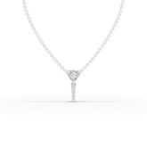 Heart & Drop Lab-Grown Diamond Pendant Necklace