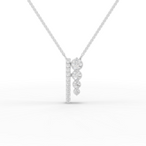 Lab-Grown Diamond Asymmetric Vertical Bar Drop Necklace