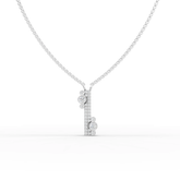 Lab-Grown Diamond Asymmetrical Bar Pendant Necklace