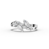 0.51 Ct Marquise Cluster Lab Diamond Statement Ring