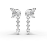 0.41 Ct Marquise Butterfly Drop Lab Diamond Earrings