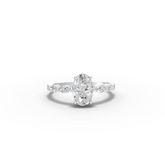 1.31 Ct Oval Solitaire With Side Diamond Ring