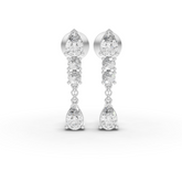 1.83 Ct Pear Drop Statement Lab Diamond Earrings