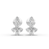 0.53 Ct Marquise Lab Diamond Floral Cluster Stud Earrings