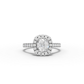 1.37 Ct Cushion Halo Lab Grown Diamond Ring