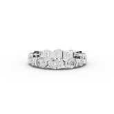 3.48 ct bezel set lab grown diamond full eternity band with round diamonds