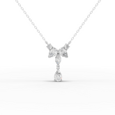 Lab-Grown Diamond Y-Style Pendant with Pear & Marquise Diamonds