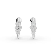 0.52 Ct Graduated Bezel Lab Diamond Drop Earrings