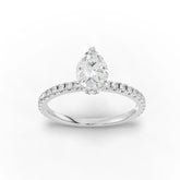 0.98 Ct Princess Hidden Halo Pavé Ring