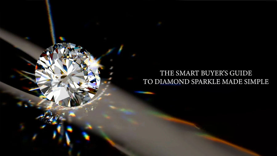 Diamond sparkle showing strong white light brilliance