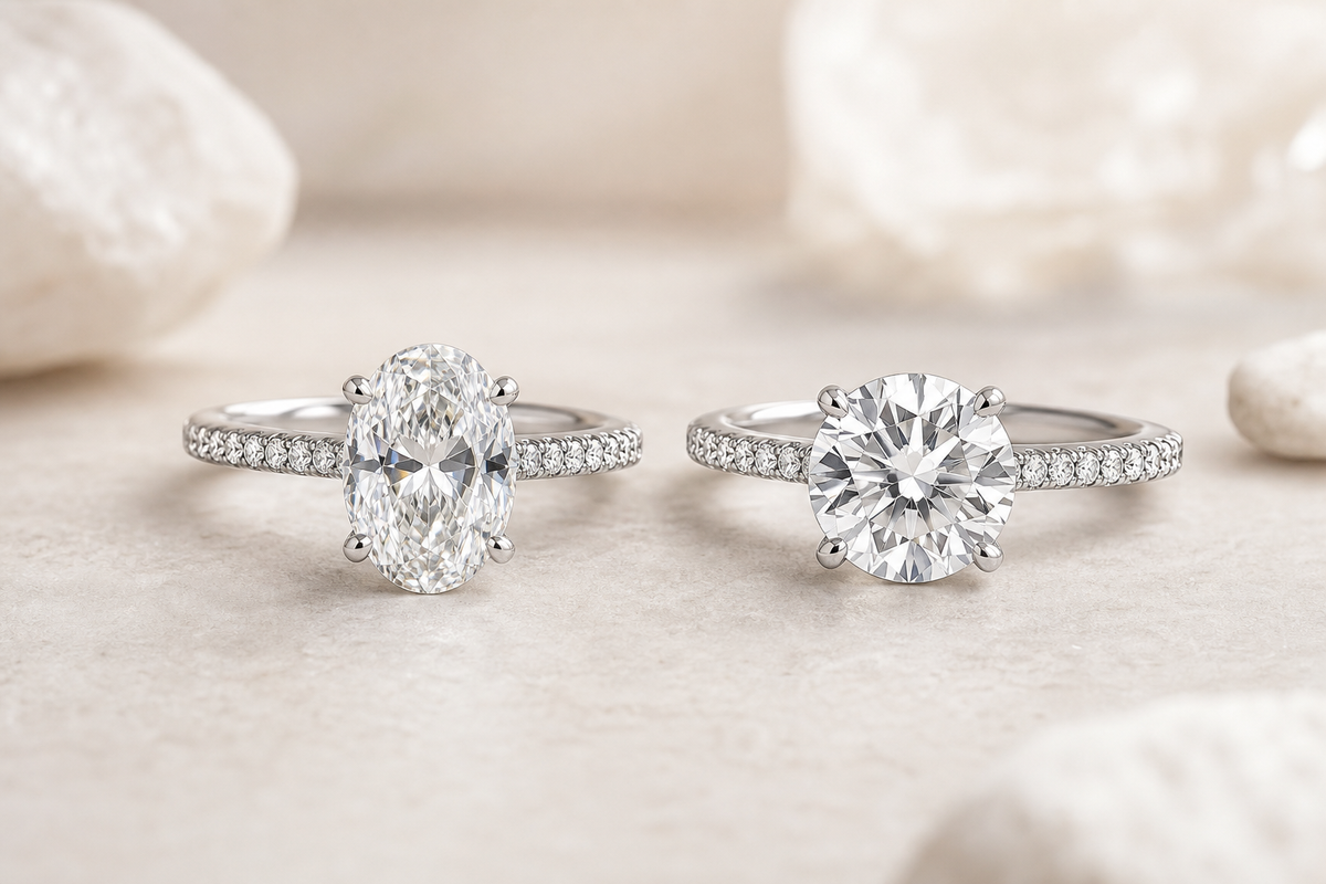 Oval vs Round Lab Diamond Rings: Which Shape Looks Better?