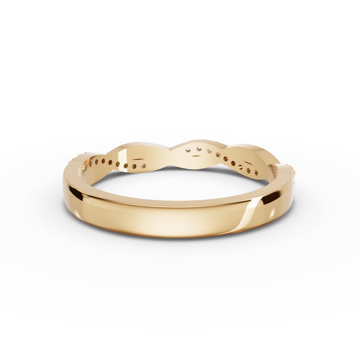 0.08 CT Round Twisted Infinity Lab Grown Diamond Band, view 5