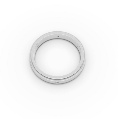 0.13 CT Round Flush Set Lab Diamond Men's Wedding Band, view 3