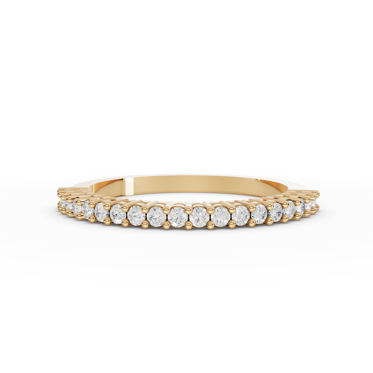 0.21 CT Round Shared-Prong Full Eternity Lab Grown Diamond Ring in yellow gold