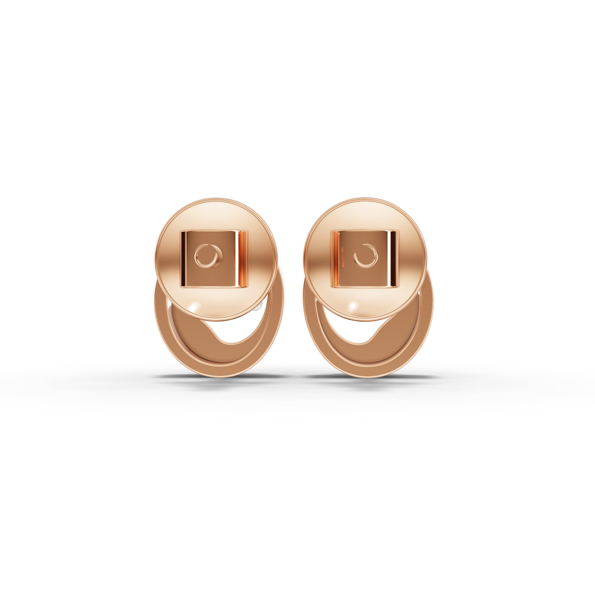 0.25 CT Oval Lab Grown Diamond Swirl Studs Earrings, view 6