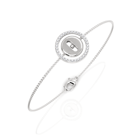 0.25 CT Round Circle Statement Lab Grown Diamond Bracelet, view 2