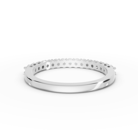 0.30 CT Round Basket Setting Half Eternity Lab Grown Diamond Ring, view 2
